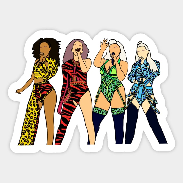 little mix print design Sticker by HeavenlyTrashy